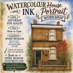 8 AUGUST WATER COLOUR AND INK HOUSE PORTRAIT WORKSHOP